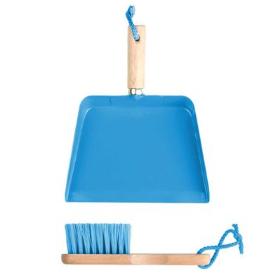 Esschert Design Kinderhandfeger & Kehrblech Blau - FSC® Holz & Metall