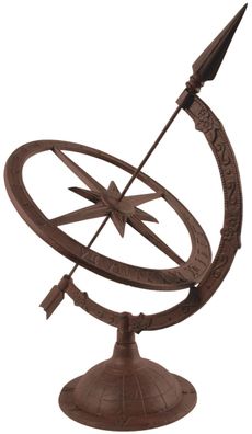 Esschert Design Große Sonnenuhr Gusseisen rostbraun