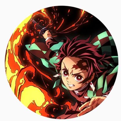 Demon Slayer Essbar Dämonen Zuckermasse Tortenbild Tortenaufleger + 4 Muffin