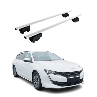 Dachträger Grundtäger für Peugeot 508 2019-2023 Pre-FL 75kg Metall Silber 2 tlg