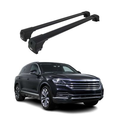 Dachträger Gepäckträger für VW Touareg 2018-2024 ABE Grundträger Alu Schwarz