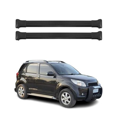 Dachträger Grundtäger für Daihatsu Terios 2006-2017 75kg Aluminium Schwarz 2 tlg
