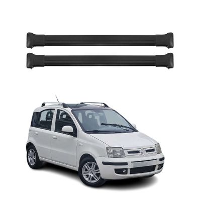 Dachträger Grundtäger für Fiat Panda 169 Cross 2003-2015 75kg Alu Schwarz 2 tlg