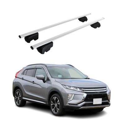 Dachträger Grundträger für Mitsubishi Eclipse Cross 2018-2022 Metall Silber ABE