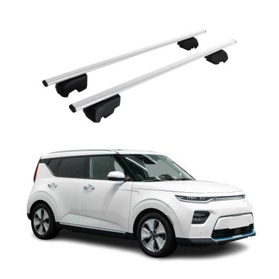 Dachträger Grundträger für Kia Soul EV 2020-2023 Metall Silber ABE 2x