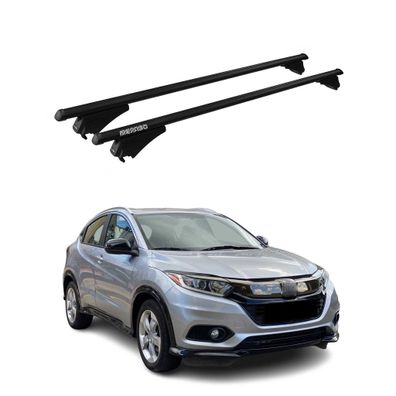 Menabo Dachträger Grundtäger für Honda HR-V 2015-2021 75kg Alu Schwarz 2 tlg