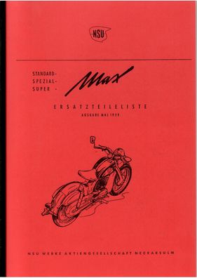 Ersatzteilliste NSU Max, NSU Stand, NSU Spezialmax, NSU Supermax, NSU Super-Max