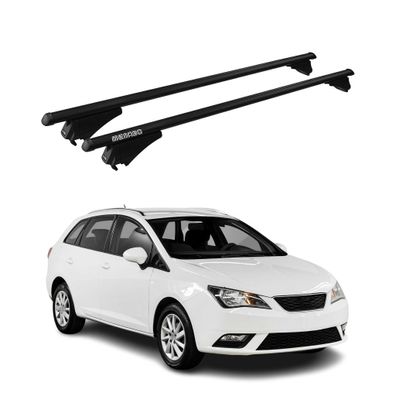 Menabo Dachträger für Seat Ibiza mk4 Sport Tourer 2010-2017 75kg Alu Schwarz 2x