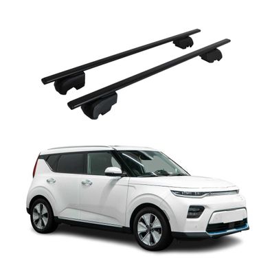 Dachträger Grundträger für Kia Soul EV 2020-2023 Schwarz ABE 2x