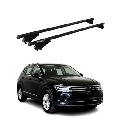 Menabo Dachträger Grundtäger für VW Tiguan mk2 2016-2020 Pre-FL 75kg Alu Schwarz