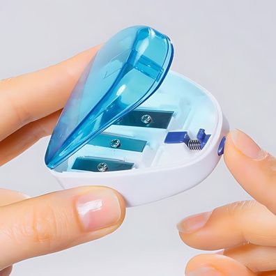 Dahle Dosenspitzer mit Klappdeckel 3 Spitzöffnungen, für 8-11mm, blau