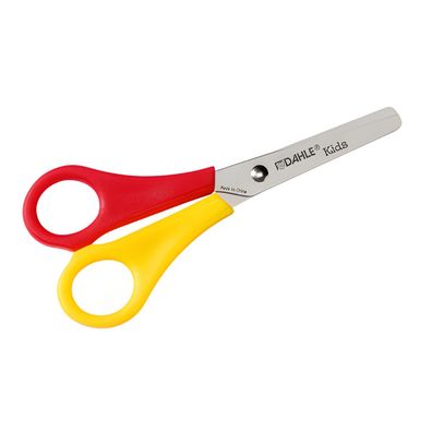 Dahle Kinderschere Kids rund 5 Zoll 5 Zoll = 13cm, rot/gelb, Linkshand