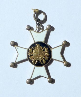 Abzeichen Kreuz Einweihung D.N. Schützen Hauses Beuthen O.S. 18.- 21. Aug.1912 Silber