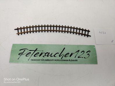 Bemo H0m DC 4231 / 1 x Gebogenes Gleis 30 ° R=376 mm