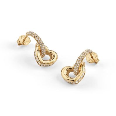Guess Schmuck Damen-Ohrringe Creolen Herz Goldfarben JUBE05465JWYG