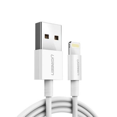 Ugreen MFi-zertifiziertes Lightning auf USB-A Kabel 1m, Weiss, Modell US155 20728