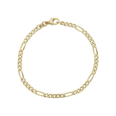 Armband Damen Gold 333 Figaro massiv Second Hand wie neu 25325886 getragen