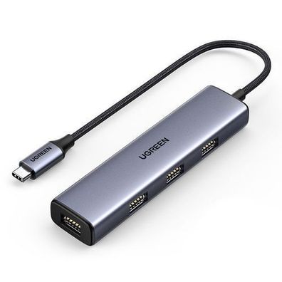 Ugreen USB Typ C Hub 4-Port, USB 3.2 Gen 1, Silber (Modell: CM473)