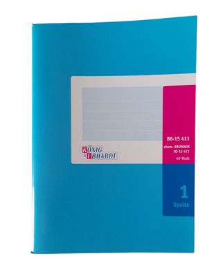 König&Ebhardt Spaltenbuch Geschäftsbuch 1 Spalte