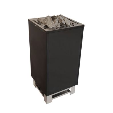 Infraworld Eterno finnischer Saunaofen 12 kW Standofen schwarz inkl. Saunasteine