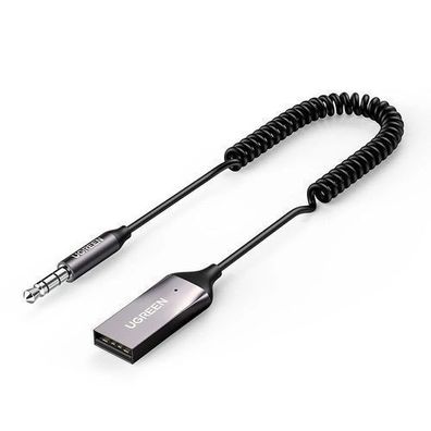 Ugreen Bluetooth 5.3 Audioempfaenger USB Adapter AUX Kabel Schwarz (70601 CM309)