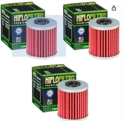 HF207 Ölfilter 3er Set Kawasaki KXF 250 450 Suzuki FL125 Address RMZ BETA LML Scoote