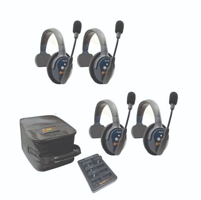 EARTEC UltraLite PRO16 ETP4S Intercomsystem für 4 Personen - Vollduplex 2.4 GHz