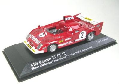 Alfa Romeo 33 TT 12 No.2 Winner 1000km Spa Francor-Champs 1975 (Pescarolo - Bell) 1:4
