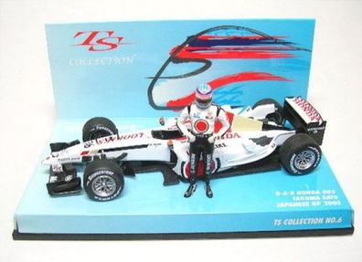 BAR Honda 005 mit T. Sato Figur No.16 Japan GP Formel 1 2003 - 1:43 Minichamps