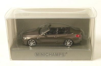 BMW M6 Cabrio (matt grey metallic) 2015 1:87 Minichamps