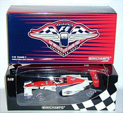 Event Car U.S. Grand Prix Indianapolis Formel 1 2001 - 1:18 Minichamps