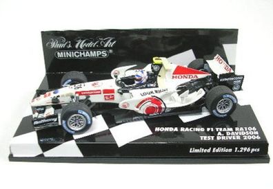 Honda F1 RA106 No.36 A. Davidson Test Driver Formel 1 2006 - 1:43 Minichamps