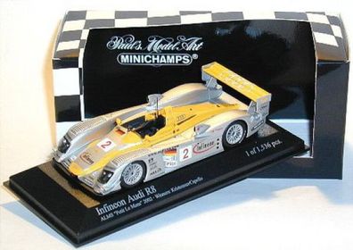 Infineon Audi R8 No.2 ALMS Winner Petit LeMans 2002 (Kristensen - Capello) 1:43 Min