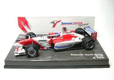 Panasonic Toyota Racing TF103 No.20 O. Panis Formel 1 2003 in OVP mit Acrylhaube 1:43