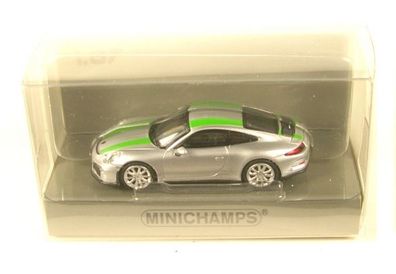 Porsche 911 R (silver with green stripes) 2016