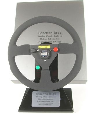 Steering Wheel M. Schumacher Benetton B192 1st Win Spa Formula 1 1992 1:2 Minichamps