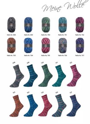 100g Pro Lana Golden Socks Fashion 6 Sockenwolle 4fach zum stricken GP 79,50€/kg