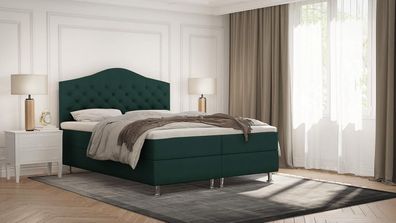 Best For Home Boxspringbett Glamour mit 7-Zonen-Bonellfederkern, Topper T-30