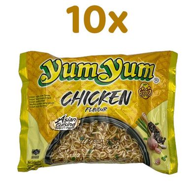 YumYum - Instatnudeln Chicken Flavour - Huhngeschmack, 10x 60g