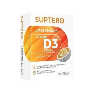 Liposomales Vitamin D3 Supplement - Suptero 4000 IE, 30 Kapseln