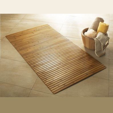 KLEINE WOLKE Holzmatte BAMBUS natur, Badezimmermatte
