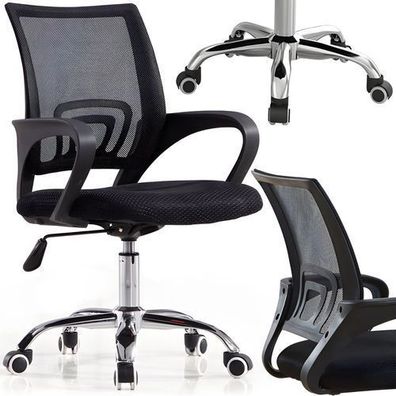 Bürostuhl Ergonomisch Schreibtischstuhl mit Armlehne Schwarz Retoo