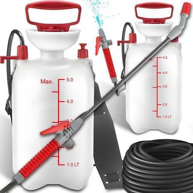 Drucksprüher 5 L, Sprühgerät für den Pflanzenschutz Rot Retoo