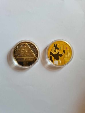 Ägyptische Medaille/ Pharao Medaille/Ägypten Souvenier/vergoldet (PM13092511)