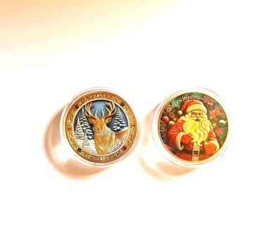 Medaille Weihnachten/Weihnacht Renntier Medaille/ vergoldet (Med1309251)