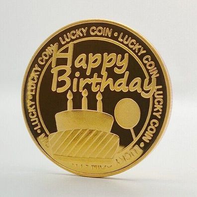 Geburtstags Medaille/ Happy Birthday Medaille/Geburtstags Geschenk/ vergo(Med1309256)