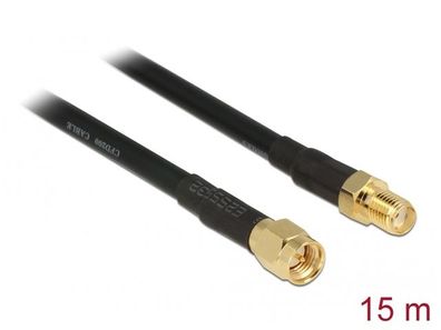 DeLOCK 15m CFD200 Koaxialkabel SMA