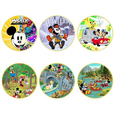 6 Stück Schöne Zeichentrick Medaillen Mickey und Freunde (MM130925)