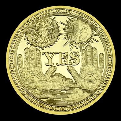 JA/ Nein Endscheidungs Medaille vergoldet (Med13092520)