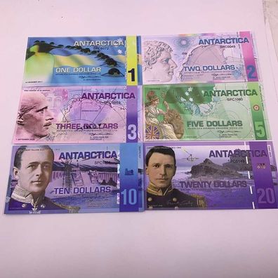 Arctic-Territories Banknoten 1 bis 20 Dollar Papiergeldscheine (AB13092530)